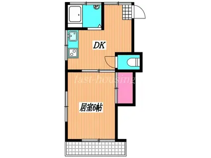 エンブレム88(1DK/2階)の間取り写真