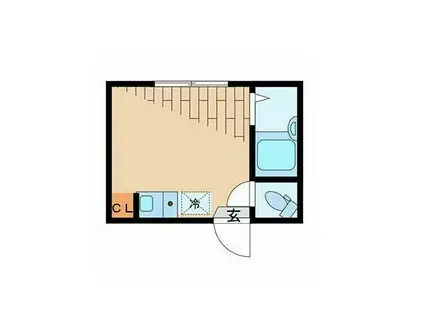 アーバンプレイス代官山(ワンルーム/1階)の間取り写真