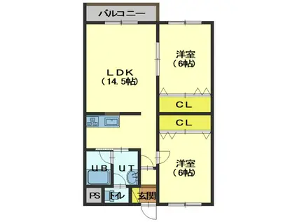 AVANT GARDEIII(2LDK/4階)の間取り写真