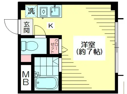 アネスタ荻窪(1K/3階)の間取り写真