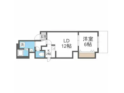 PRIME2・1 プライム2・1(1LDK/7階)の間取り写真