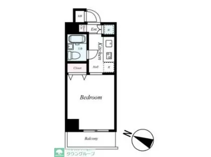 ルーブル田園調布南(1K/5階)の間取り写真