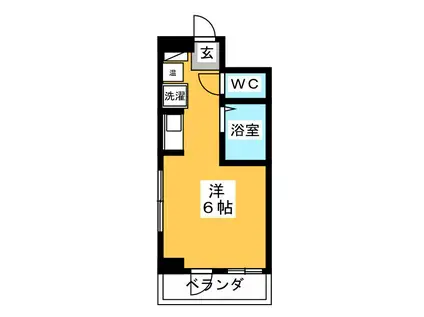 イヅミハイツ茅場町(ワンルーム/4階)の間取り写真