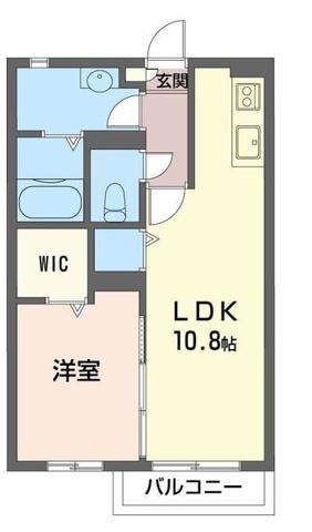 OHANA HARE B(1LDK/2階)の間取り写真