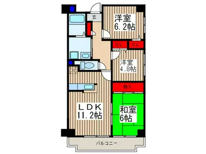 シー.ビー.フォート(3LDK/5階)の間取り写真