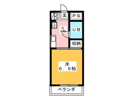 マイコート元本郷(1K/5階)の間取り写真