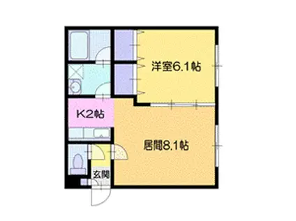 AGRECONCHESSE (1LDK/3階)の間取り写真