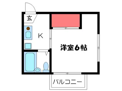 メゾニティ勇(3DK/2階)の間取り写真