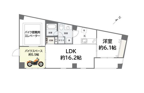 EG-12B(1LDK/5階)の間取り写真