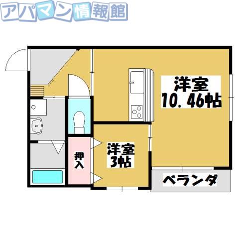 SORA(1LDK/1階)の間取り写真