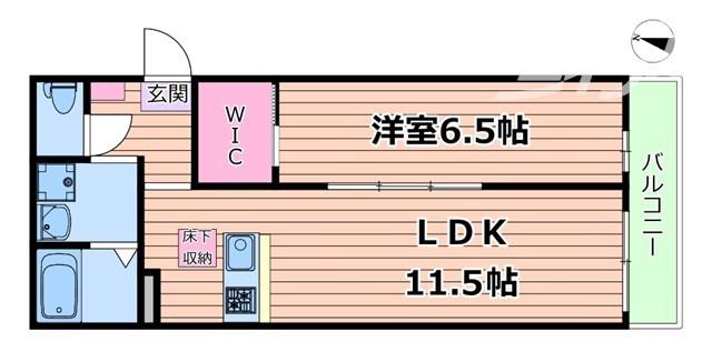 SUITE TERRACE RELIER(1LDK/1階)の間取り写真
