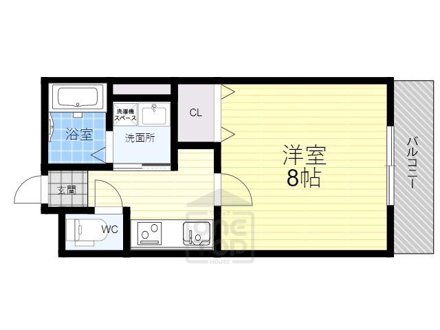 CASS.ESPERANZA(1K/2階)の間取り写真