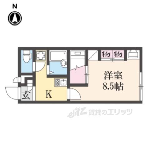 レオパレスBLOSSOM(1K/1階)の間取り写真