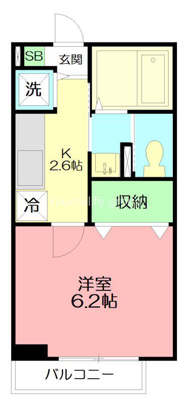 DUAL-REST(1K/1階)の間取り写真