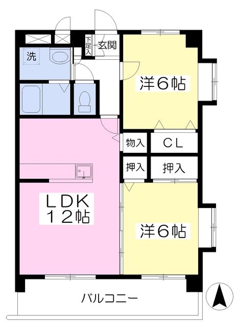 PRIMA・VERAV(2LDK/1階)の間取り写真