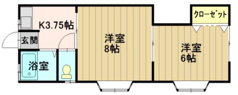 パシフィックSATOU(2K/1階)の間取り写真