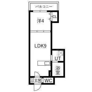 AXIA CITY 神戸松原(1LDK/2階)の間取り写真