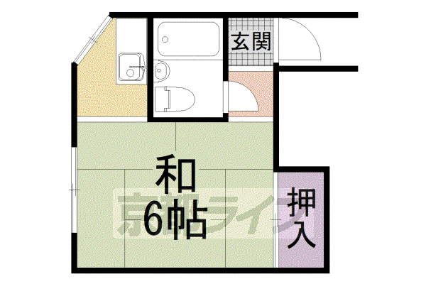 岡崎神宮荘(ワンルーム/2階)の間取り写真