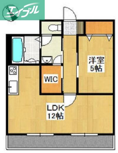 エストレーラ倉敷(1LDK/4階)の間取り写真