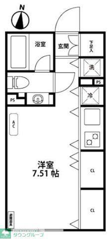 GC目白(ワンルーム/4階)の間取り写真