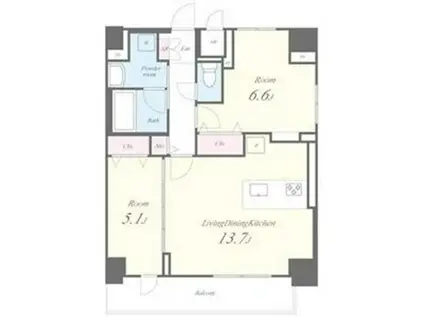 ピノ・アガタ岐阜駅前(2LDK/10階)の間取り写真