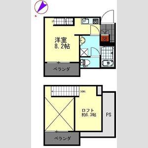 アルディア南川(ワンルーム/2階)の間取り写真