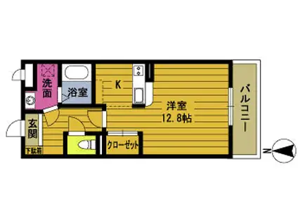 WINDOM PARK NOAH(ワンルーム/1階)の間取り写真
