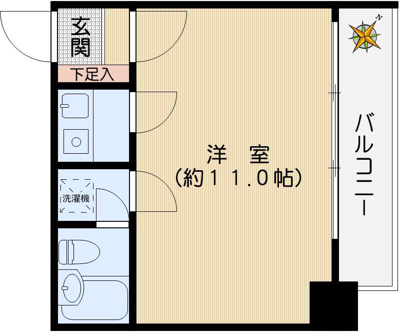 コンフォール久堅(1K/2階)の間取り写真