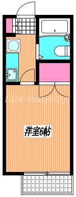 クレール三鷹台(1K/2階)の間取り写真