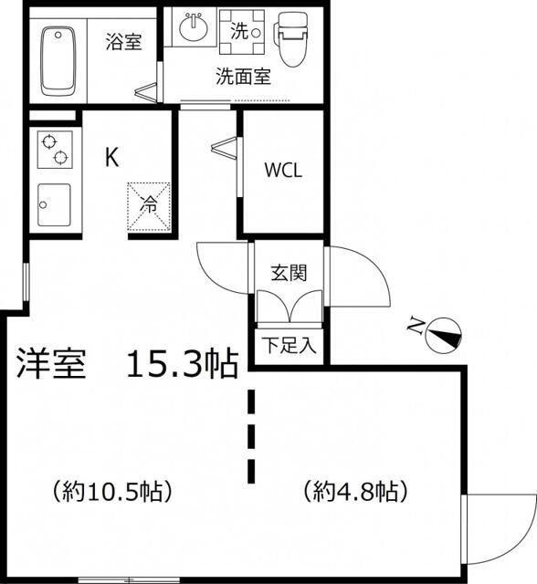 ブランシェ中野本町(ワンルーム/2階)の間取り写真