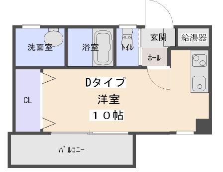 コクリコ富田(ワンルーム/4階)の間取り写真