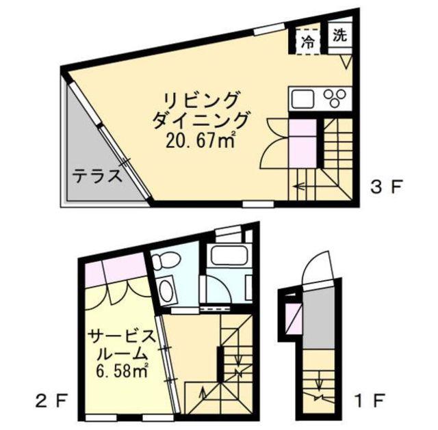 MTUHAUS(1LDK/3階)の間取り写真