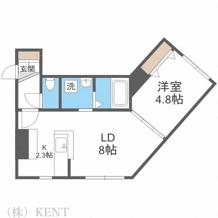 デイズ発寒南(1LDK/3階)の間取り写真