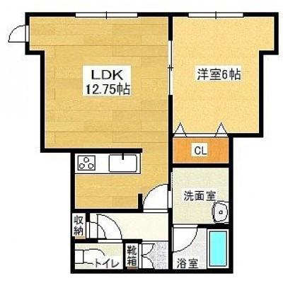 NO.13(1LDK/1階)の間取り写真