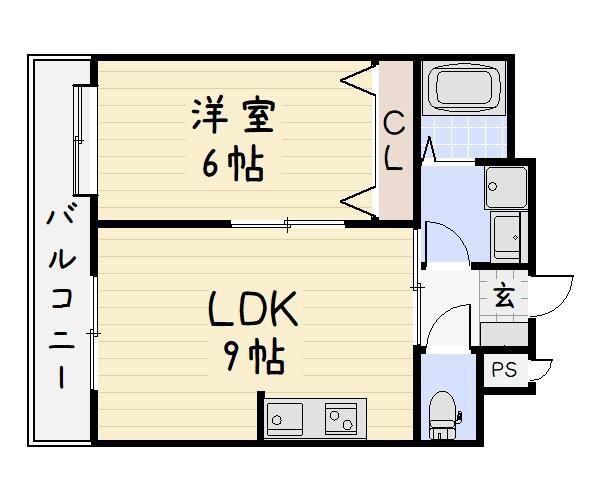 チャペルコンサート(1LDK/4階)の間取り写真