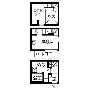 LUMINA大同(1K/1階)の間取り写真