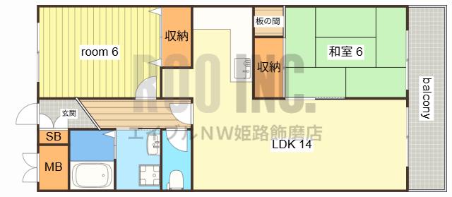 メゾン・ドゥ・M(2LDK/3階)の間取り写真