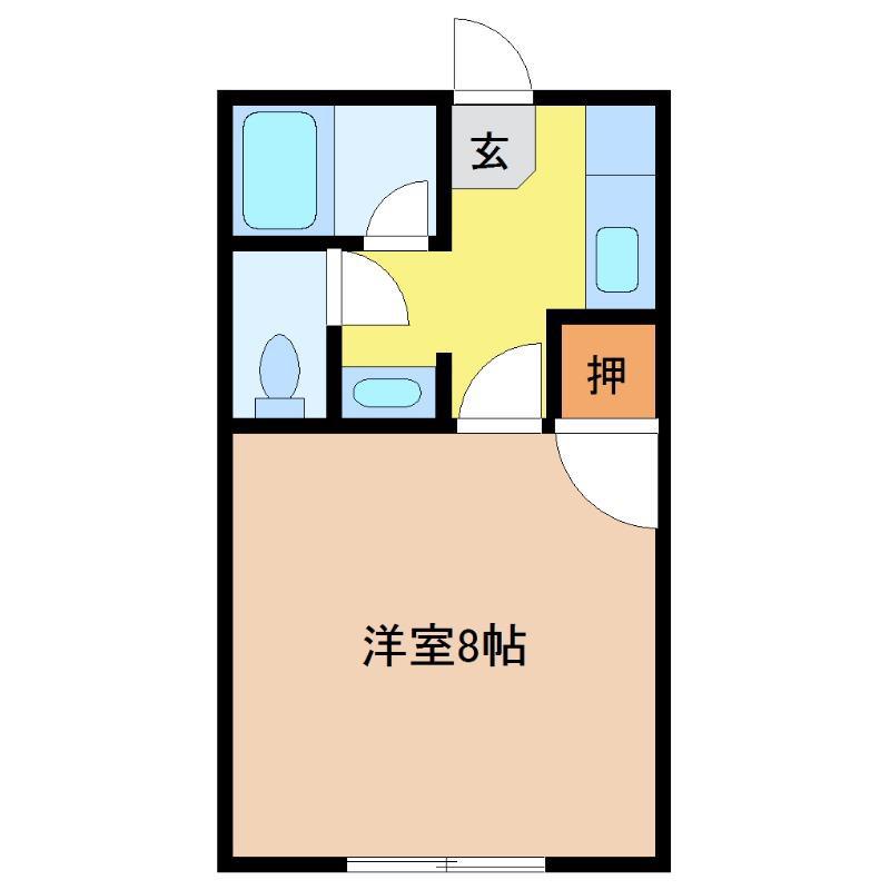 コーポシェトラン(1K/1階)の間取り写真