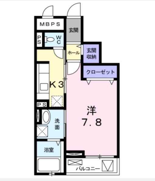 ブリーズ アヴェニュー(1K/3階)の間取り写真