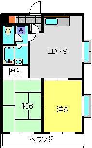 URBAN HOMES B(2LDK/2階)の間取り写真