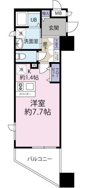 プレサンス心斎橋リベルタ(1K/10階)の間取り写真