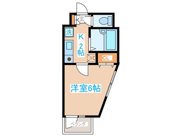 工藤ビル(1K/4階)の間取り写真