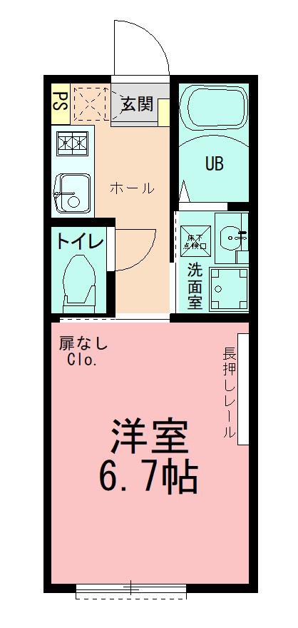 クレスタ鴨居(1K/1階)の間取り写真