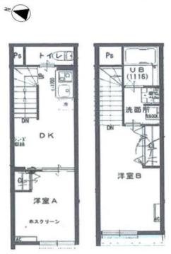ソルナクレイシア明大前(2DK/1階)の間取り写真