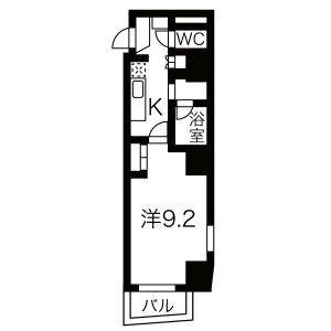 イースタンヒルズ八事(1K/5階)の間取り写真