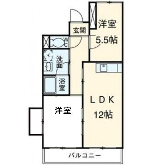 パークハウスYAGUMA(2LDK/6階)の間取り写真