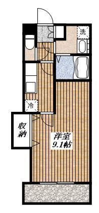 フェアリーフォレスト(1K/1階)の間取り写真