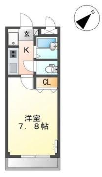 フェニックス(1K/3階)の間取り写真