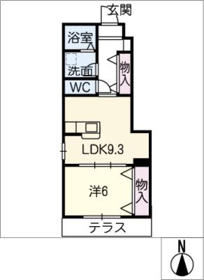 MAISON サクラの木(1LDK/1階)の間取り写真