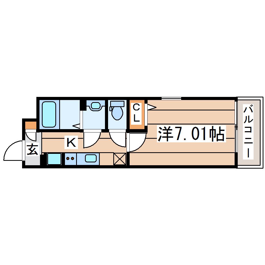 リブリ仙台東口(1K/1階)の間取り写真